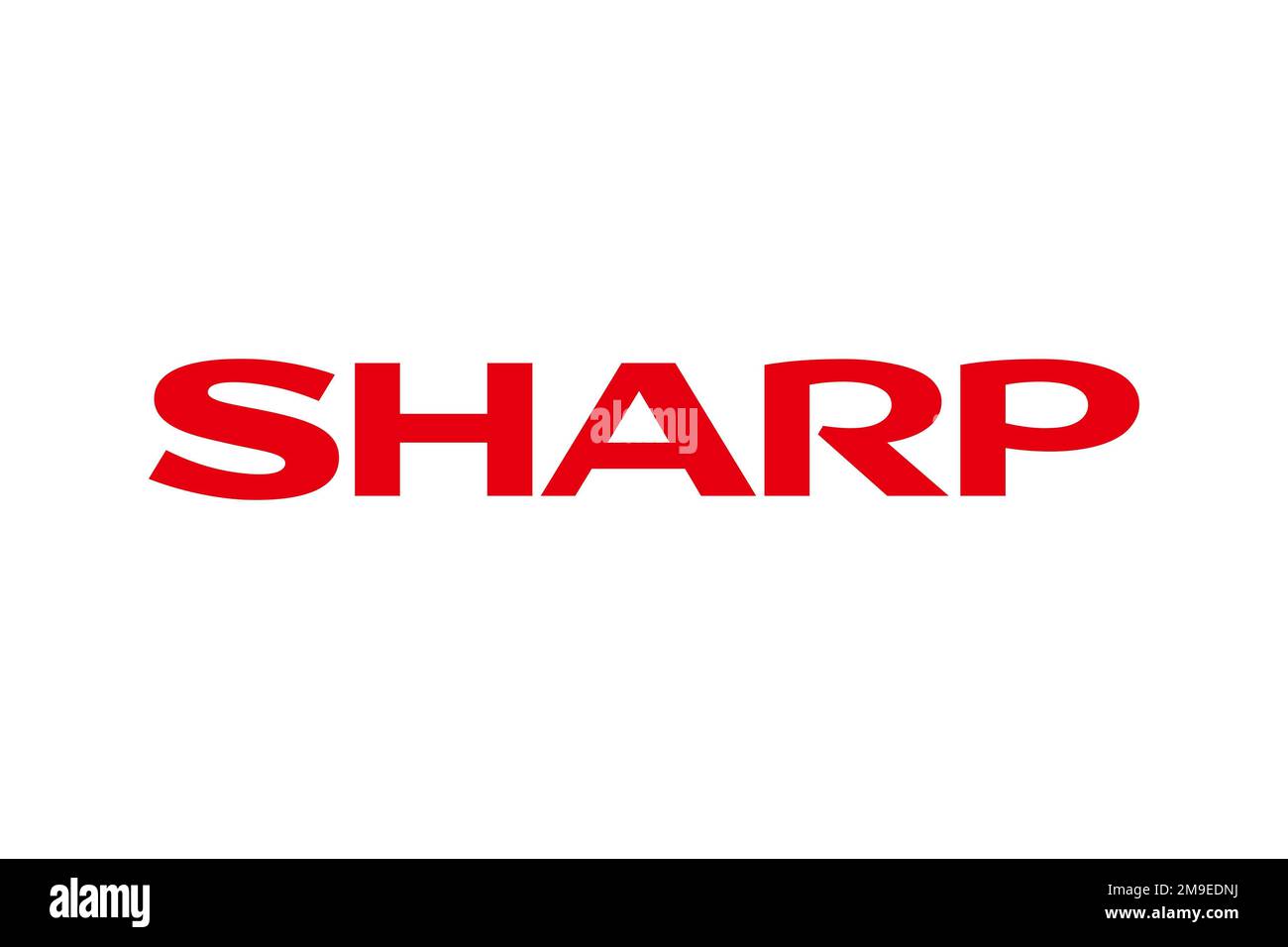 Sharp Corporation, Logo, White background Stock Photo
