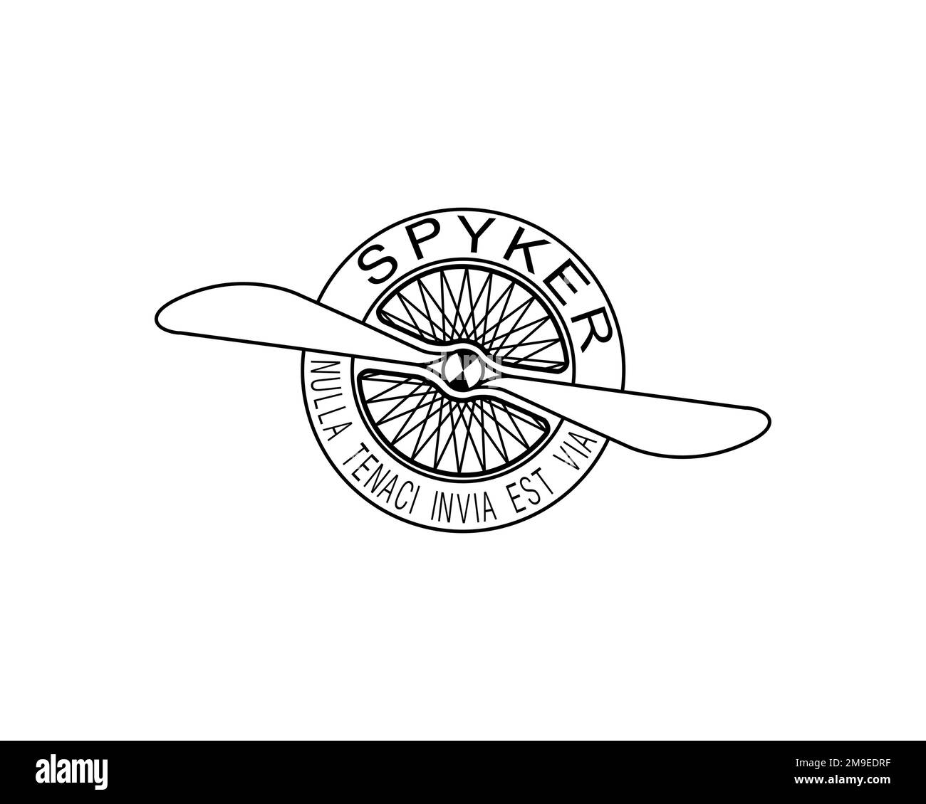 Spyker, Rotated Logo, White Background B Stock Photo - Alamy