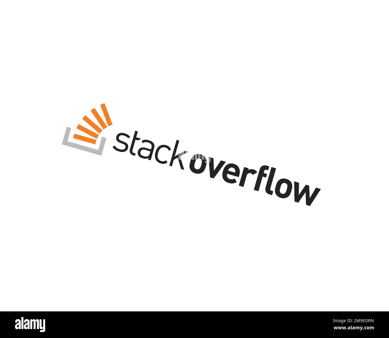 Stack Overflow, Rotated Logo, White Background B Stock Photo - Alamy