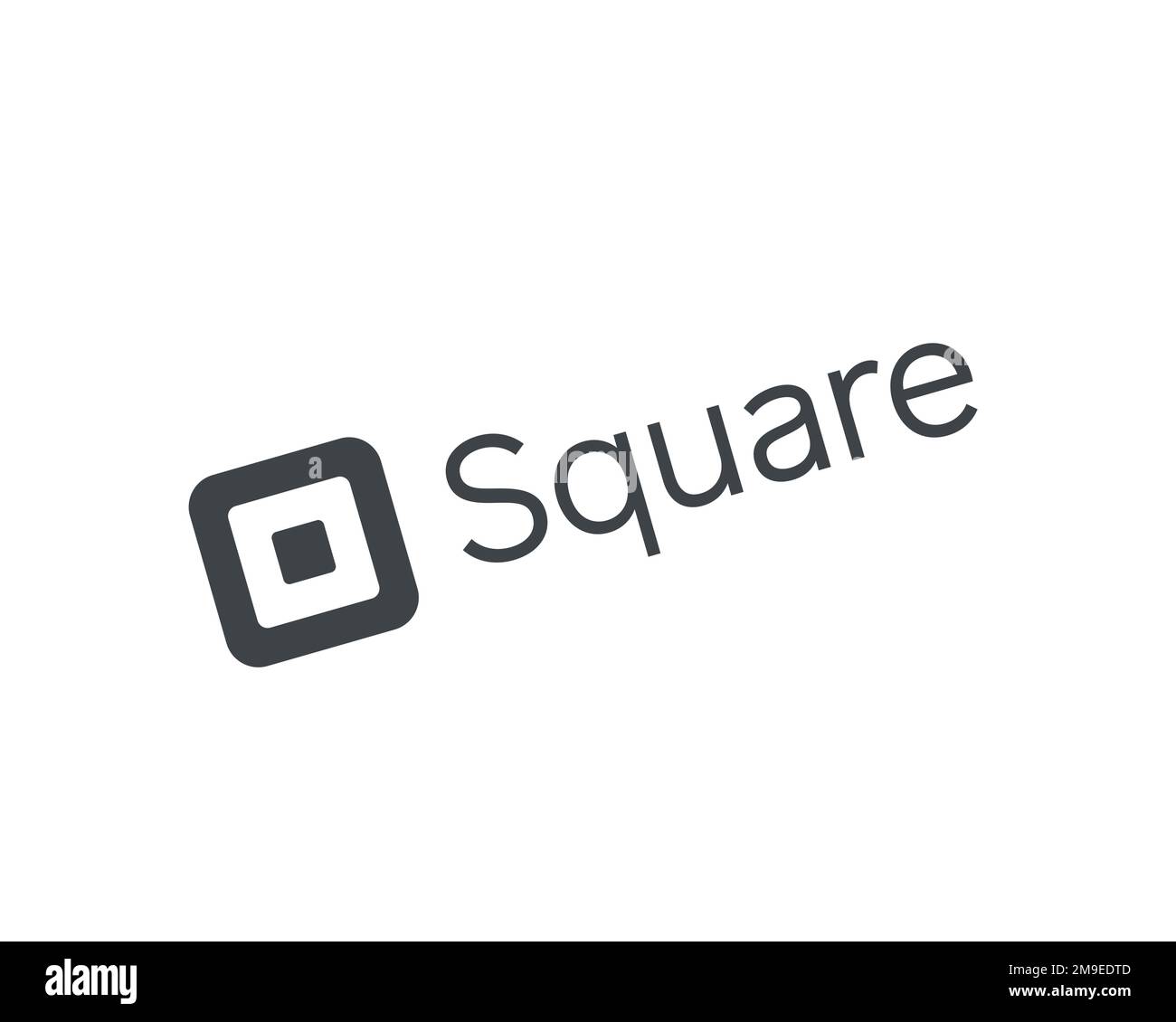 Square inc rotated logo white background stock photo alamy