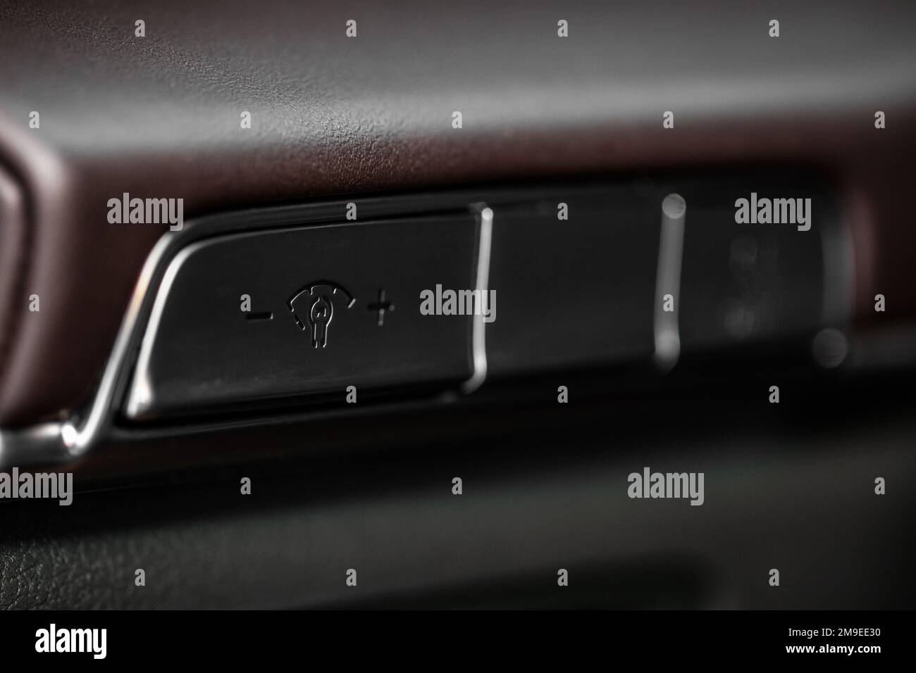 Control switch power light system of car. Automatic adjust level