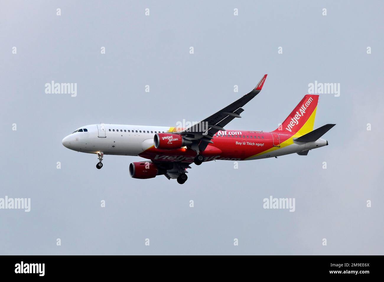 Aircraft Vietjet Air, Airbus A320200, HSVKO, Bangkok, Thailand Stock