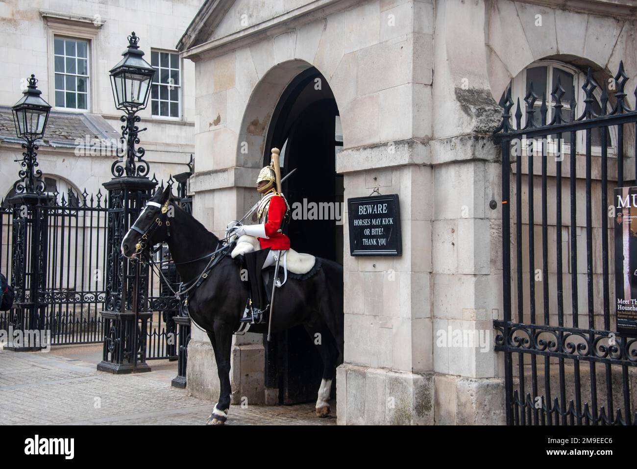 Horse Guards, Soldier of the Royal Guard on Horseback, London, England