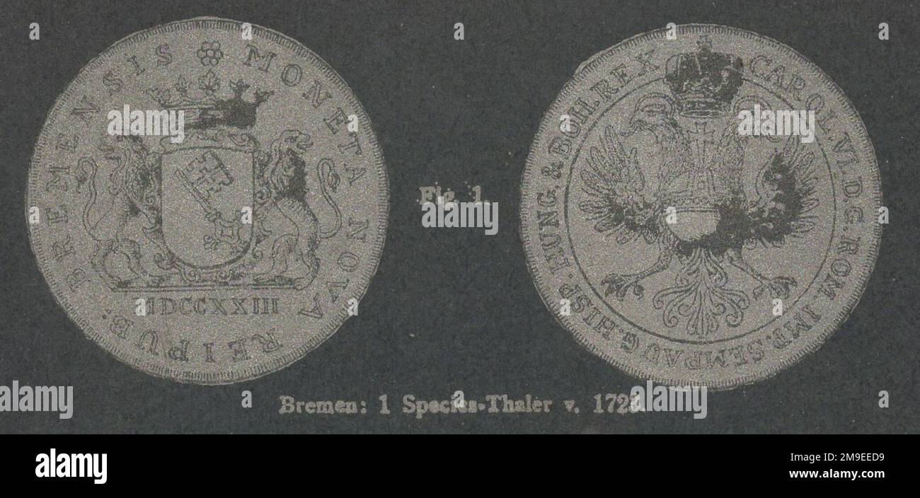 Antique 19th century germany numismatic illustrated coin catalogue with