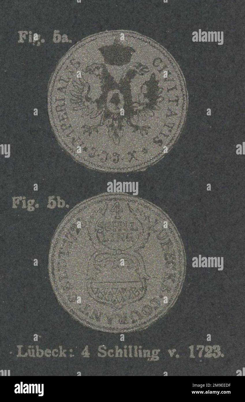 Antique 19th century germany numismatic illustrated coin catalogue with