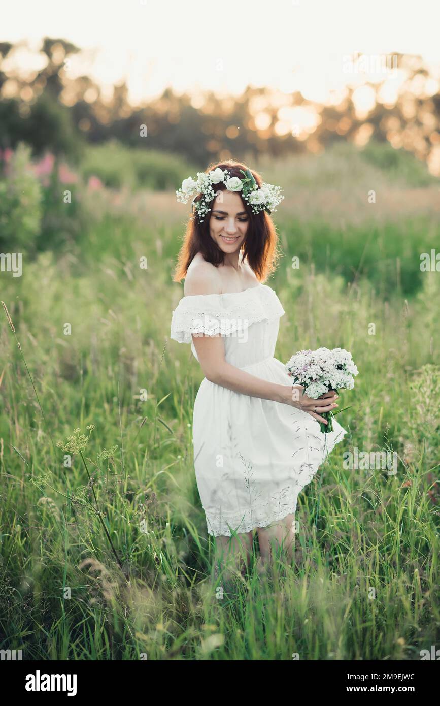 Girl with white dress best sale