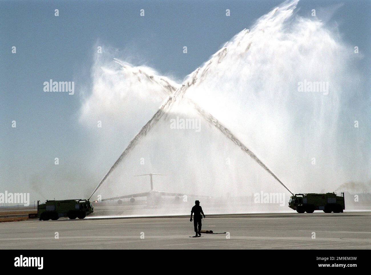 Steven A Roser Long shot, side view, two Travis Air Force Base, California, fire ...