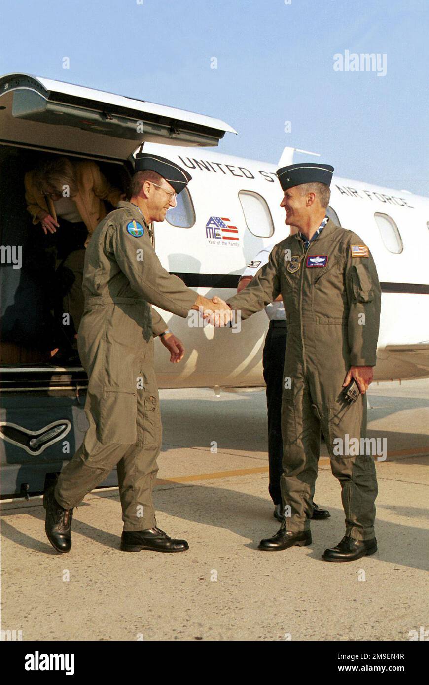 Right side profile medium shot as US Air Force General Tony Robertson
