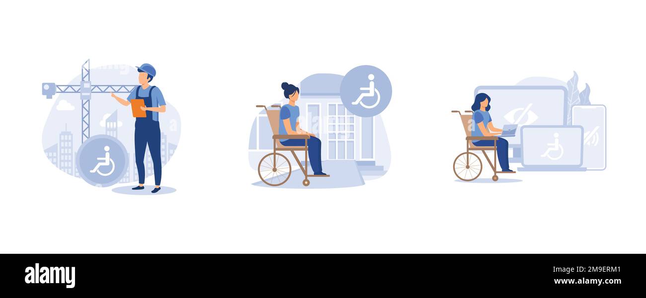 Barrierfree environment. Accessible environment design, industrial