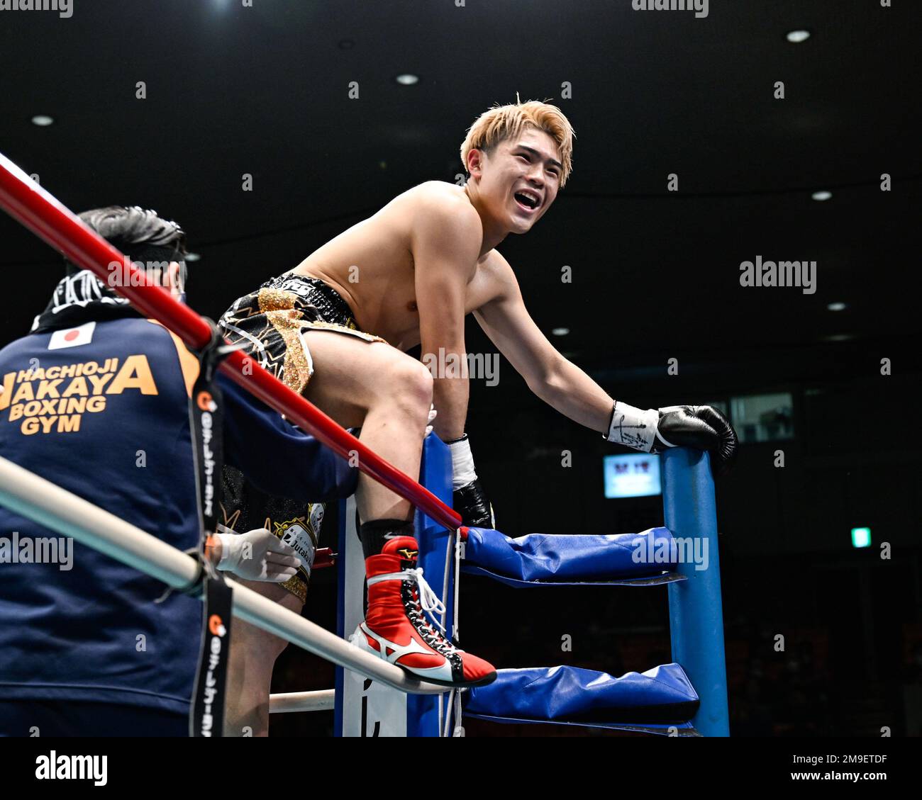 Tokyo, Japan. 14th Jan, 2023. New champion Jin Sasaki of Japan won the 