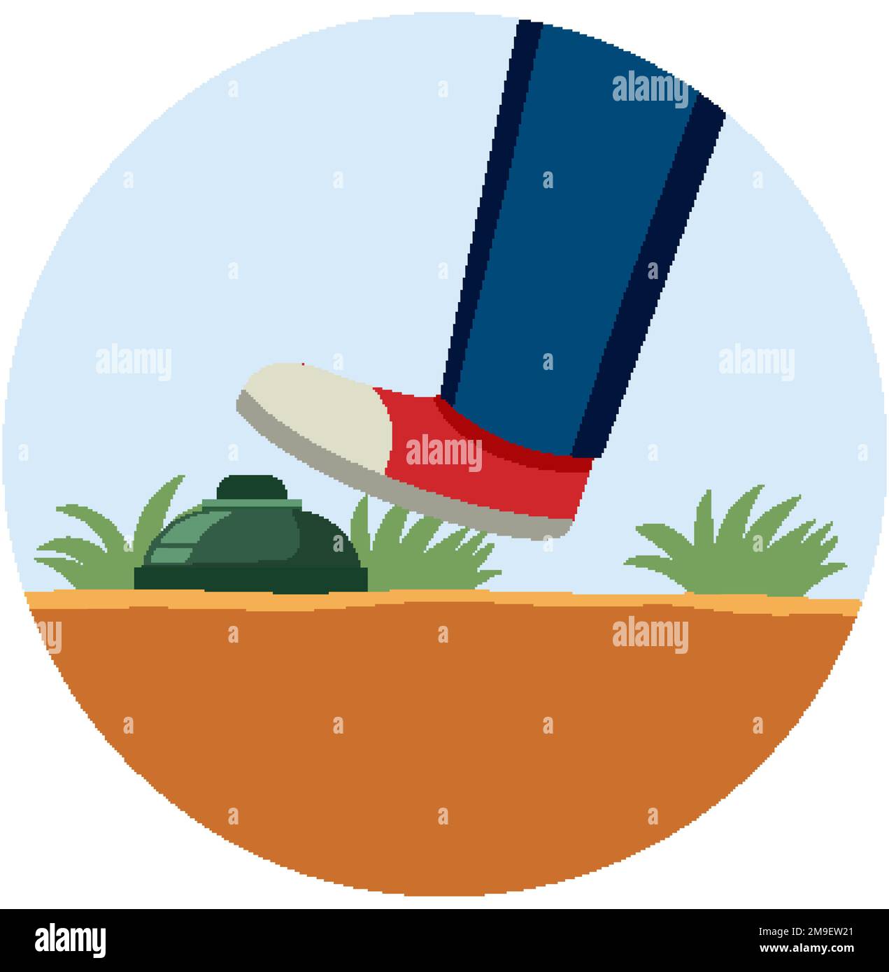Foot step on landmine icon illustration Stock Vector Image & Art Alamy