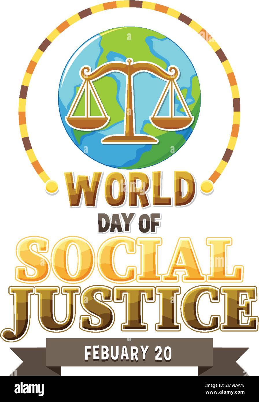 World day of social justice banner illustration Stock Vector Image ...