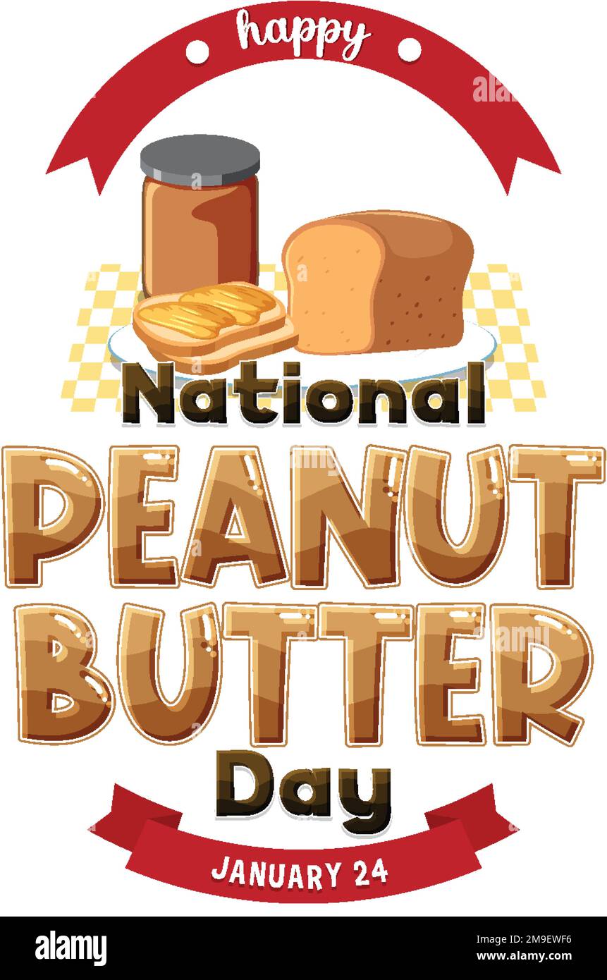 National Peanut Butter Day Banner Design illustration Stock Vector