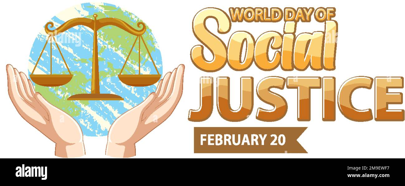 World day of social justice banner illustration Stock Vector Image ...