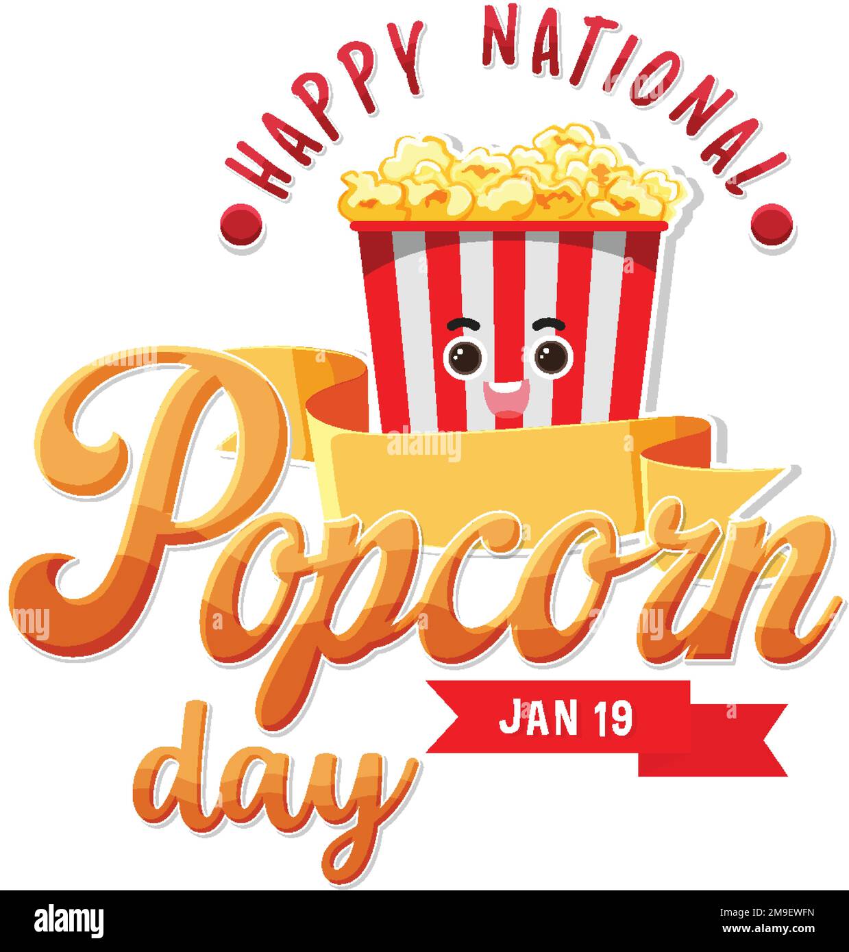 National popcorn day banner design illustration Stock Vector Image