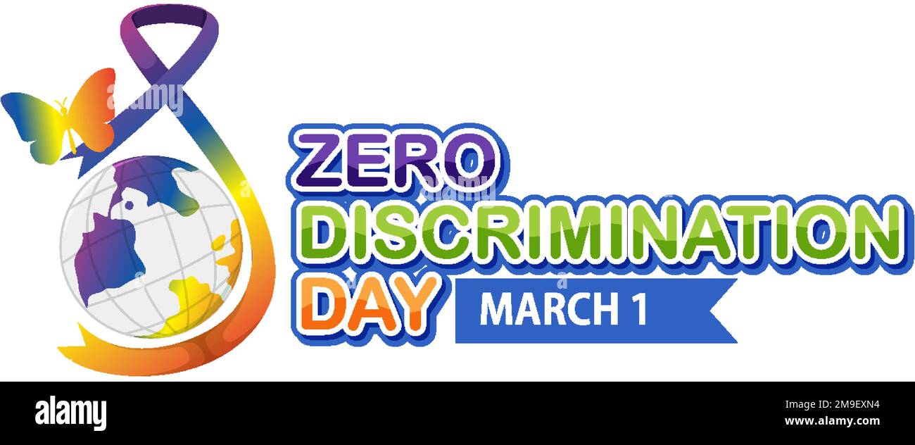 Zero discrimination day banner design illustration Stock Vector Image