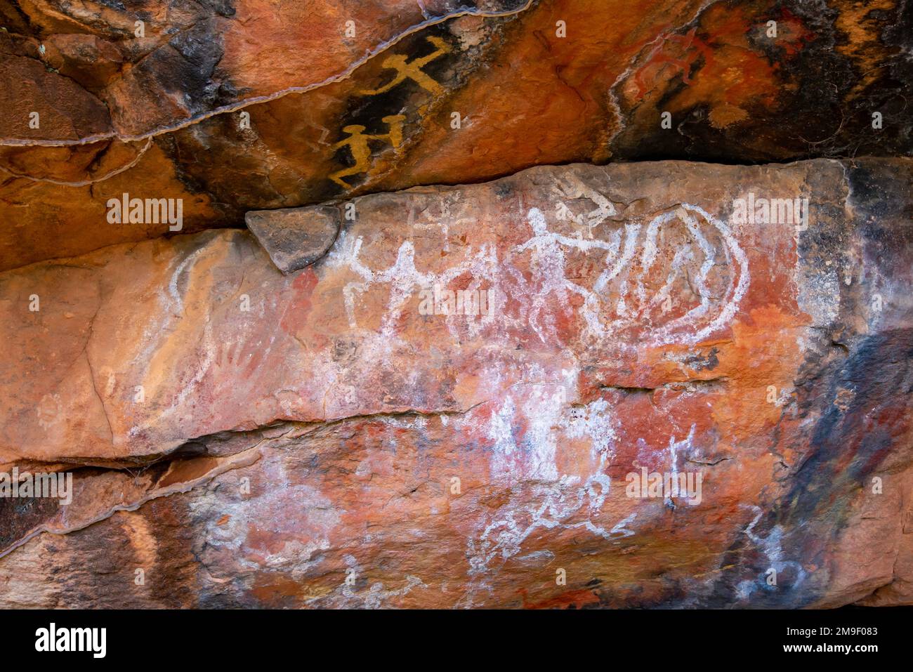 The start of the Ngiyampaa Walkabout, home to Aboriginal rock paintings (artwork) at Mount Grenfell, 70km west of Cobar, New South Wales, Australia Stock Photo