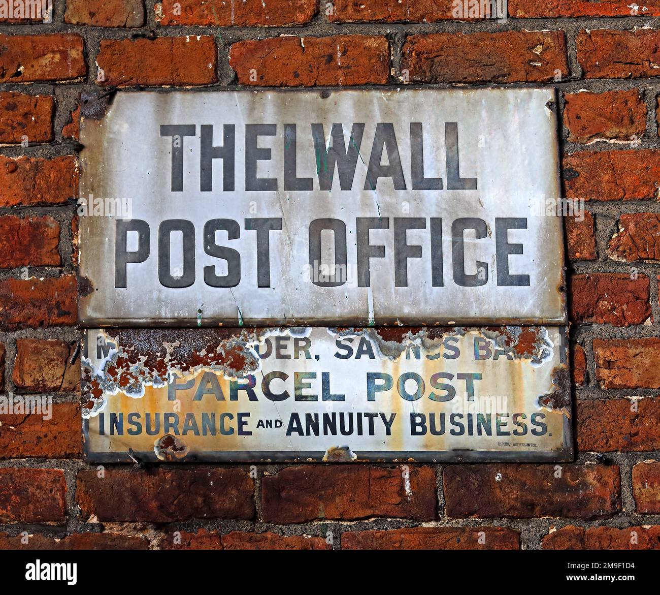 Thelwall's historic old village post office, Bell Lane, Thelwall, South Warrington, Cheshire, England, UK, WA4 2SU Stock Photo