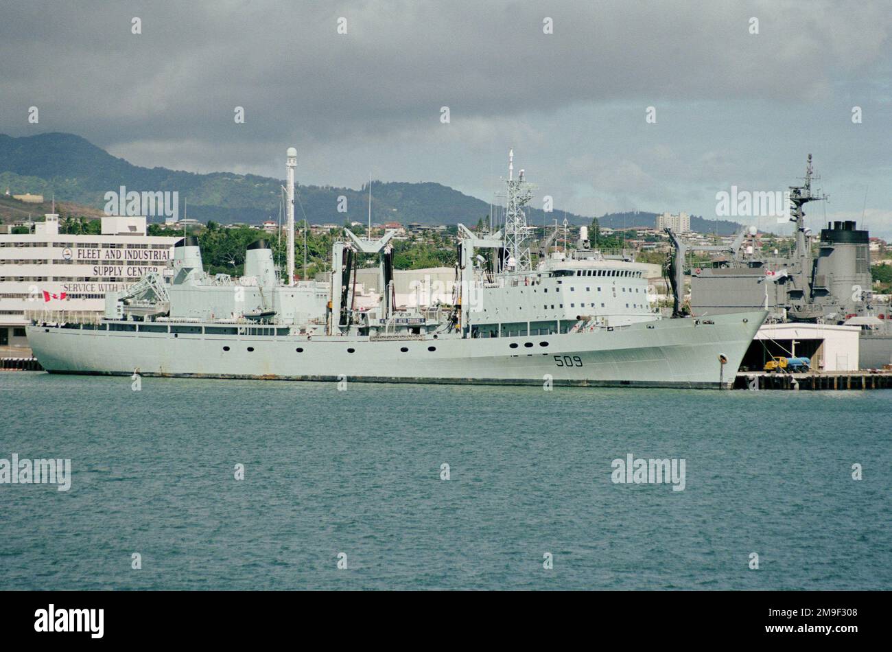 Starboard Bow View Of The Canadian Replenishment Ship HMCS PROTECTEUR starboard-bow-view-of-the-canadian-replenishment-ship-hmcs-protecteur