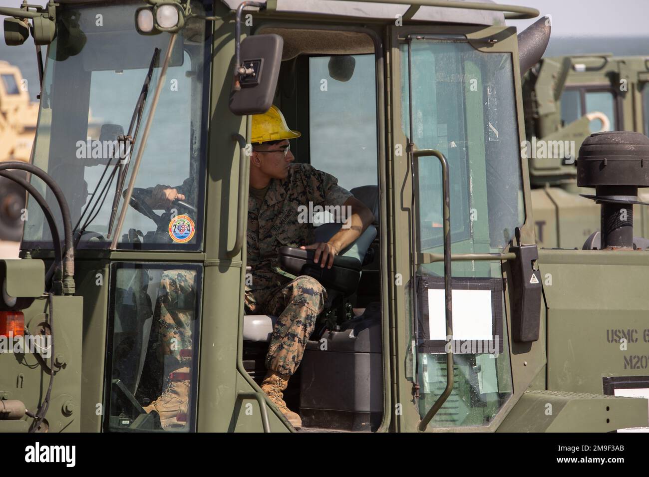 U.S. Marines Corps Lance Cpl. Ignacio Mora, a heavy equipment operator