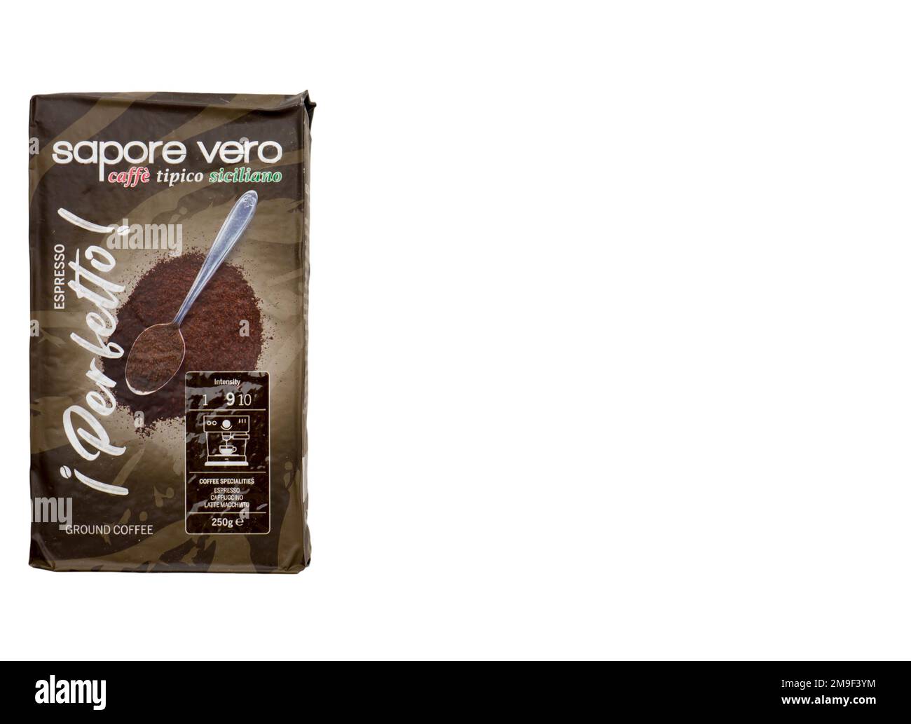 Sapore Vero Espresso Perfeto coffee. Stock Photo