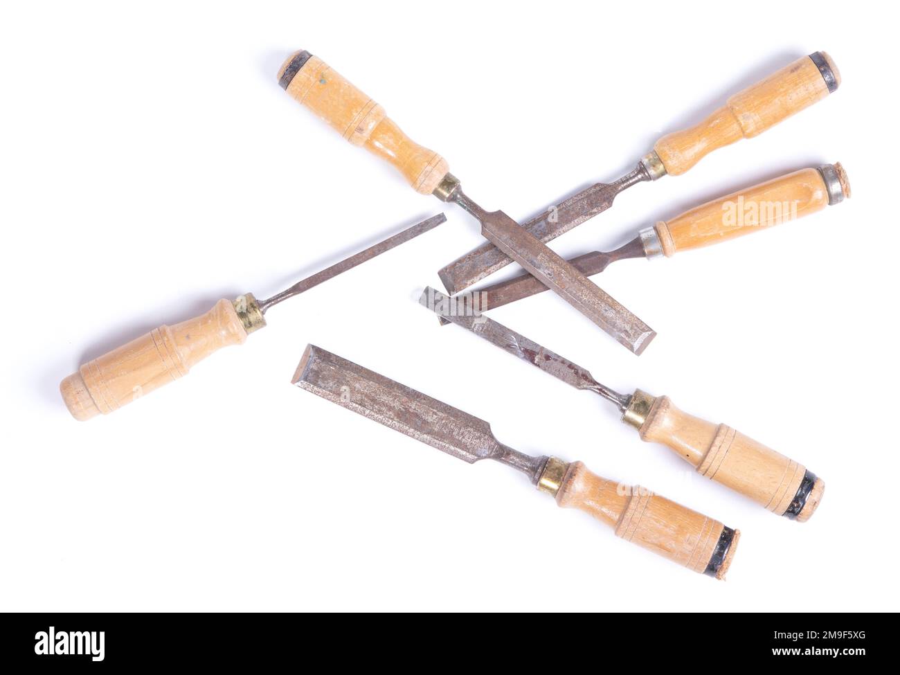 Wood chisels isolated on a white background Stock Photo - Alamy