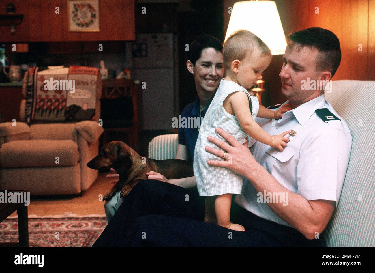 US Air Force Captain Dale Reed enjoys some time at home with his wife ...