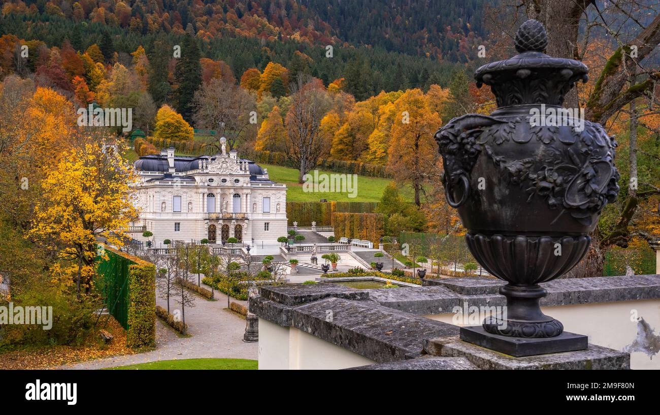 Linderhof Palace, 19th Century Rococo Style, Oberammergau, Bavaria ...