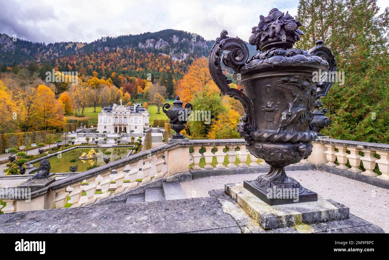 Linderhof Palace, 19th Century Rococo Style, Oberammergau, Bavaria ...