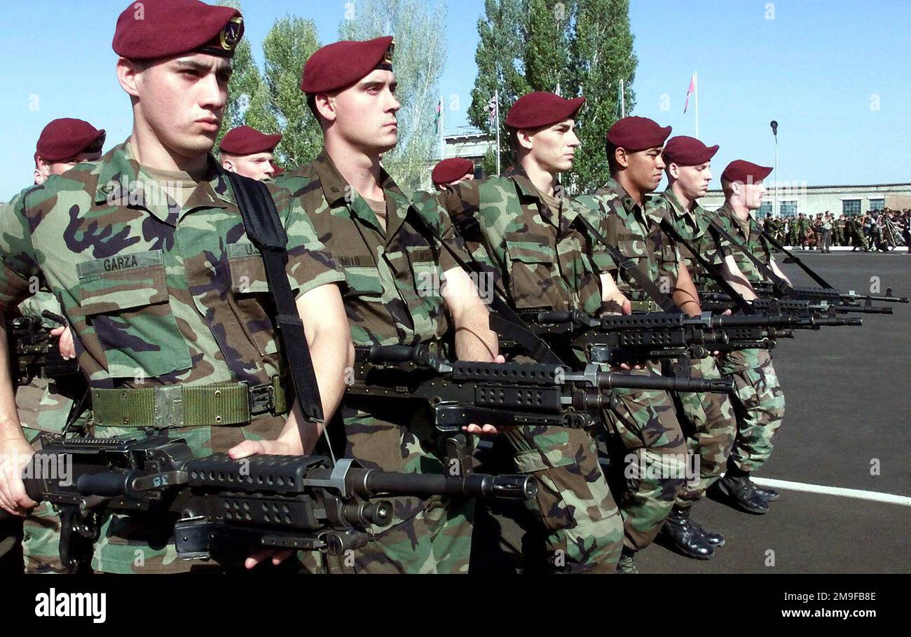 Members of the U.S. Army's 82nd Airborne Division, under the direction