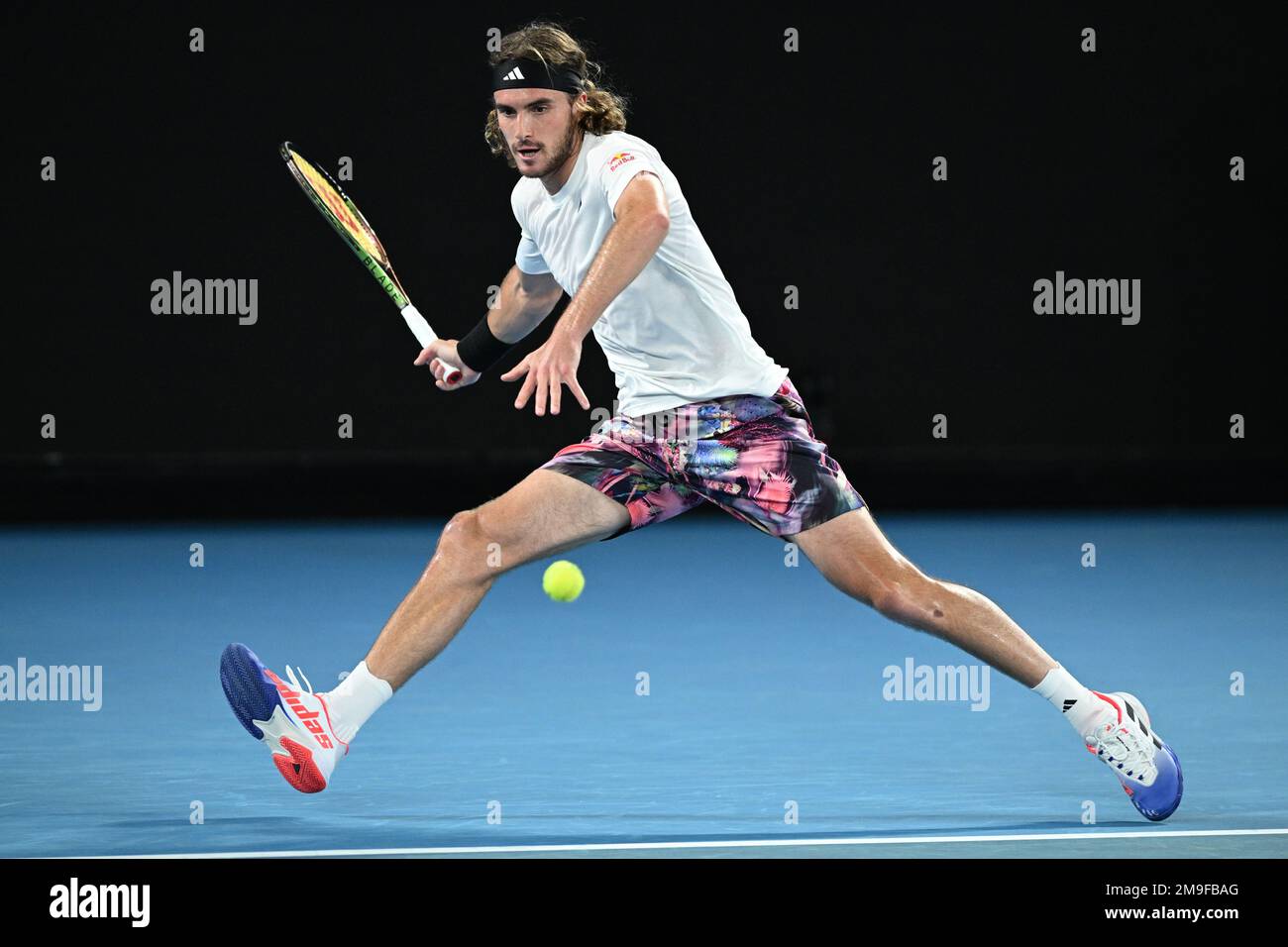 Rinky Hijikata of Australia in action during Day 1 of the Kooyong Classic  Tennis Tournament last match against Zhang Zhizhen of China at Kooyong Lawn  Tennis Club. Melbourne's summer of tennis has