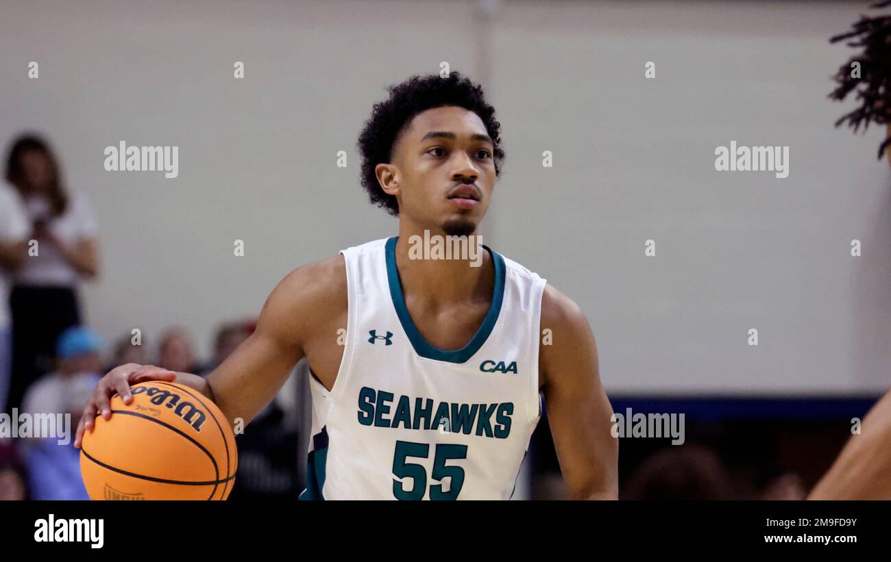 UNC Wilmington guard Donovan Newby (55) brings the ball up the floor