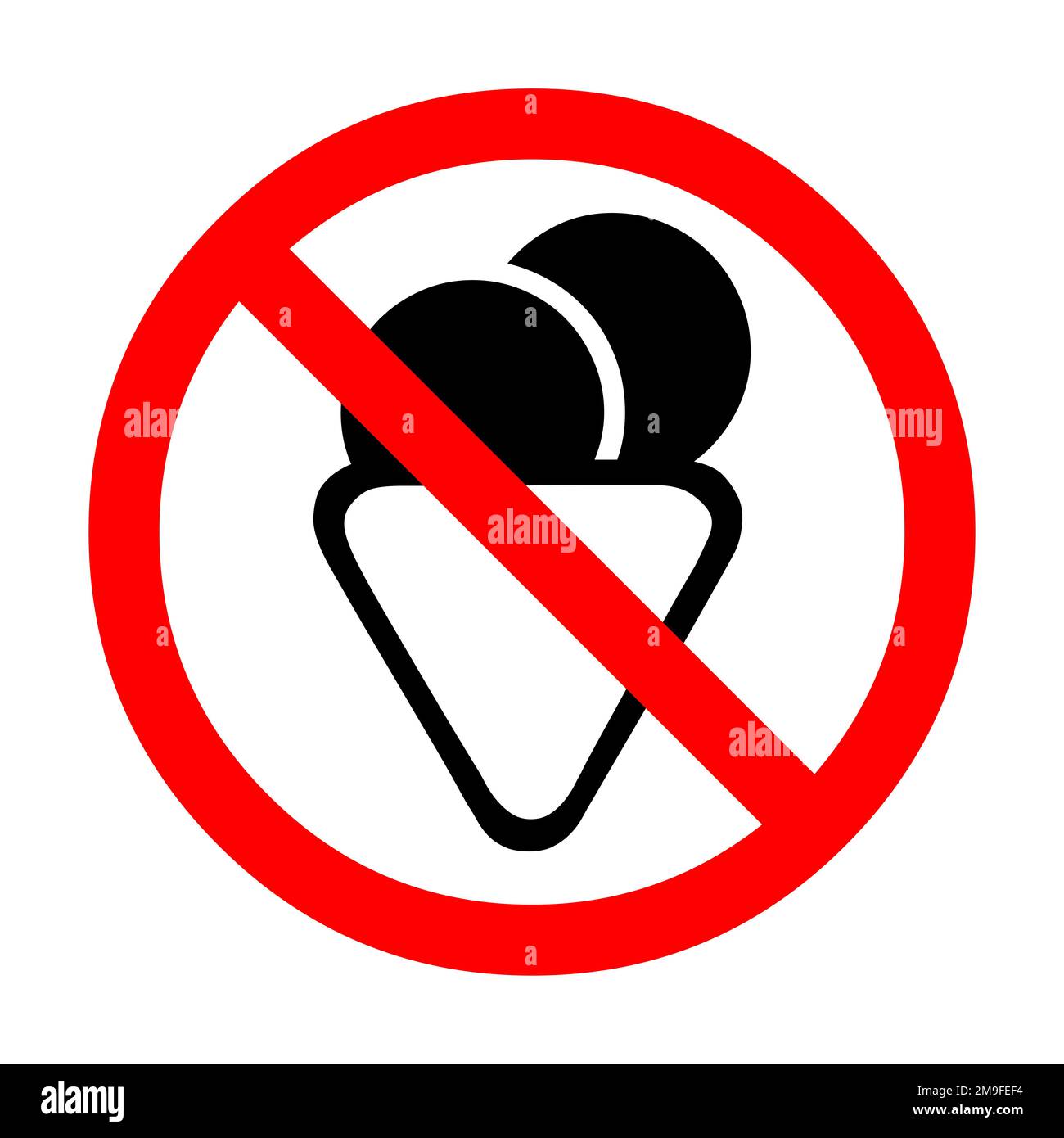 No ice cream sign Stock Photo Alamy