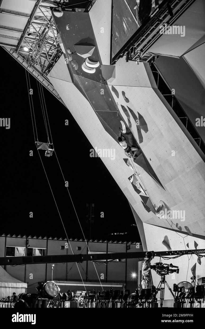 AUG 5, 2021 TOKYO, JAPAN Adam ONDRA of Czech Republic competes in