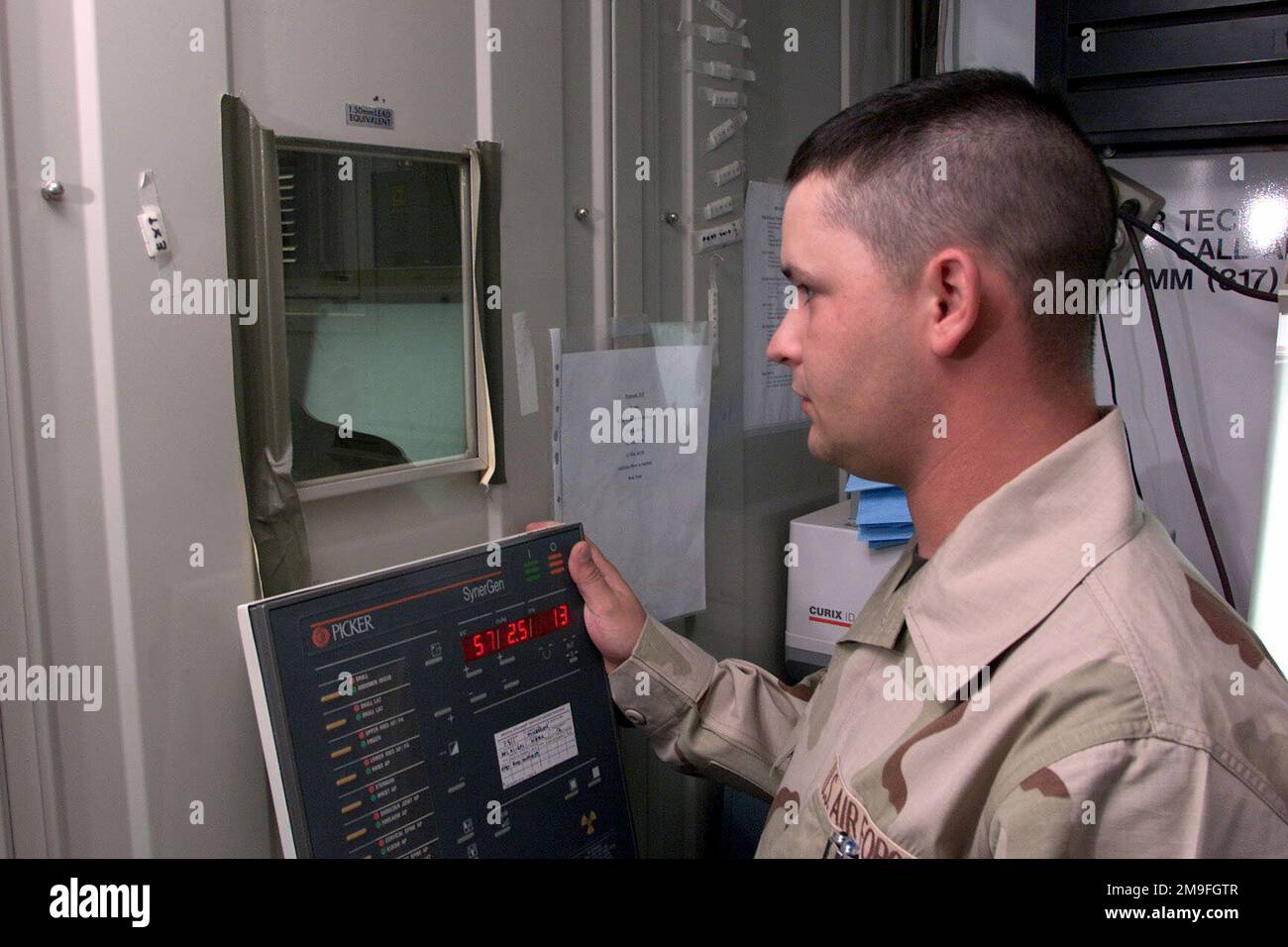 US Air Force STAFF Sergeant John Leger, a radiology technician from the