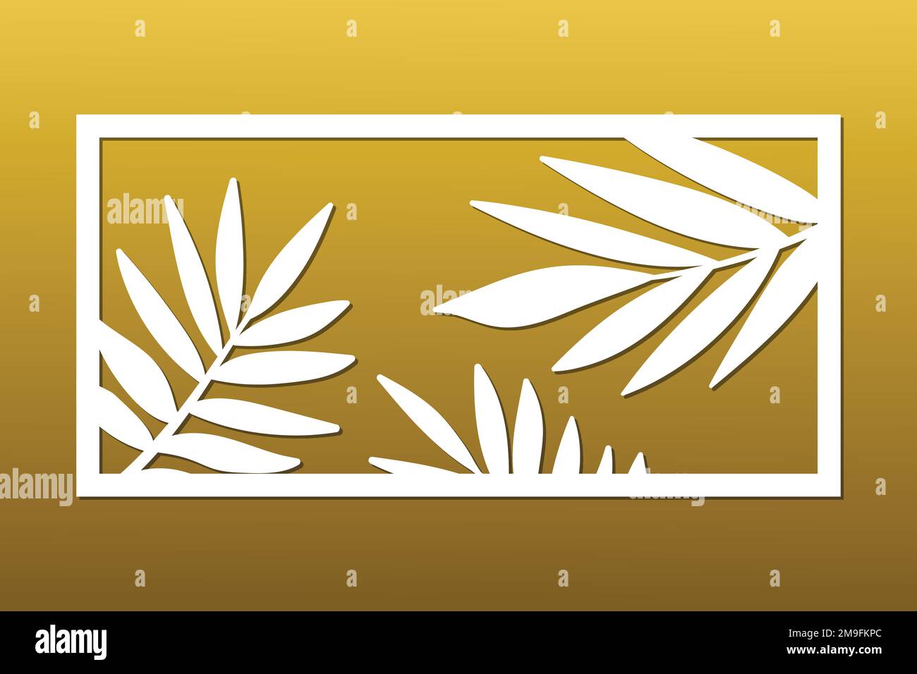 Laser cut. Decorative card for cutting. Ratio 23. Vector illustration