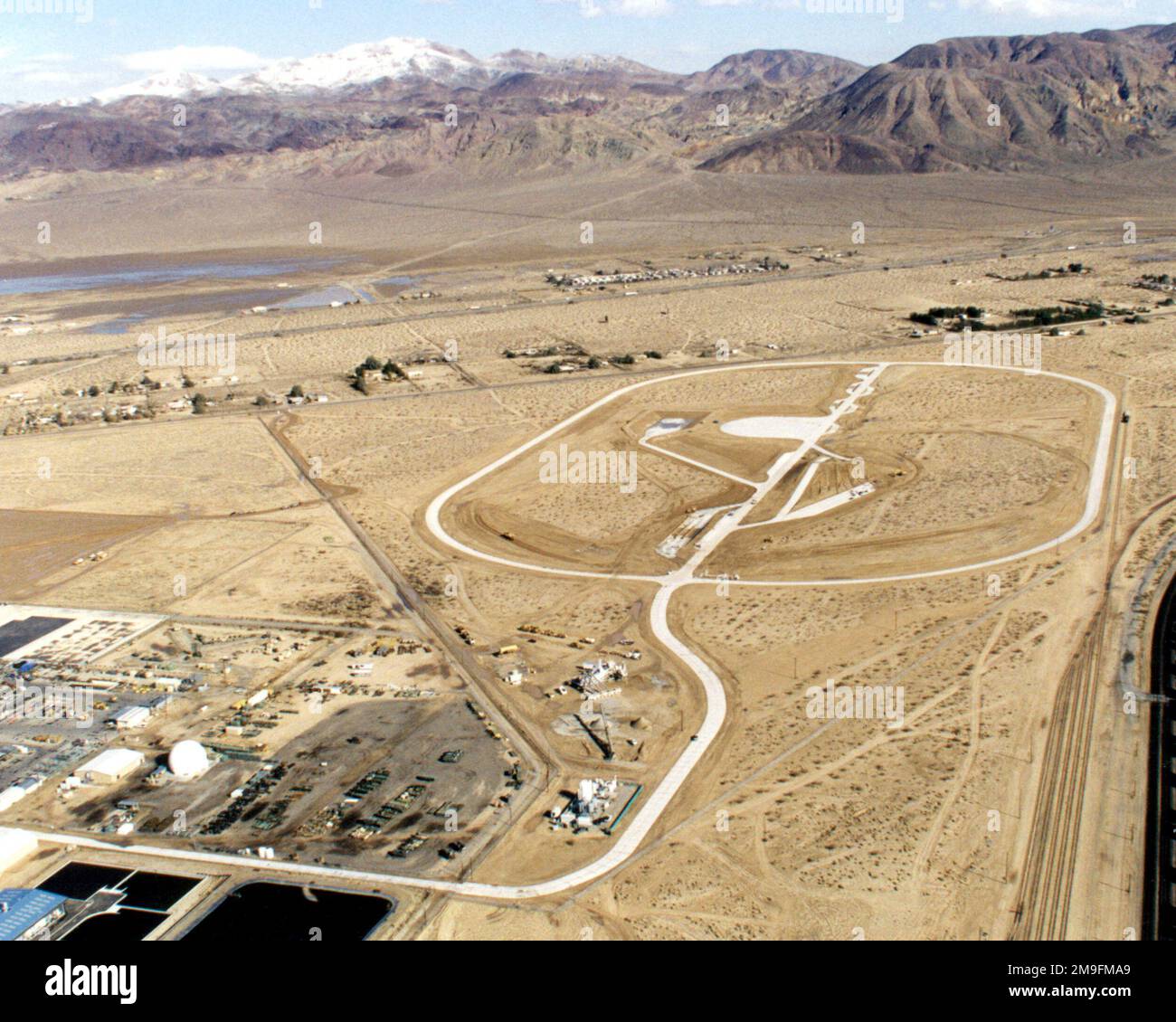 New Vehicle Test Track under construction at the Maintenance Center