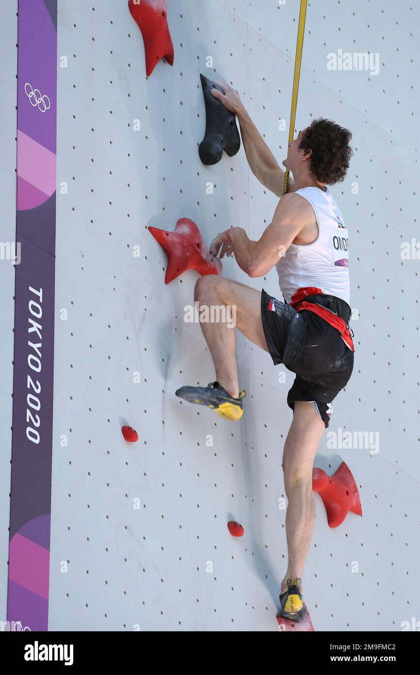 AUG 5, 2021 TOKYO, JAPAN Adam ONDRA of Czech Republic competes in