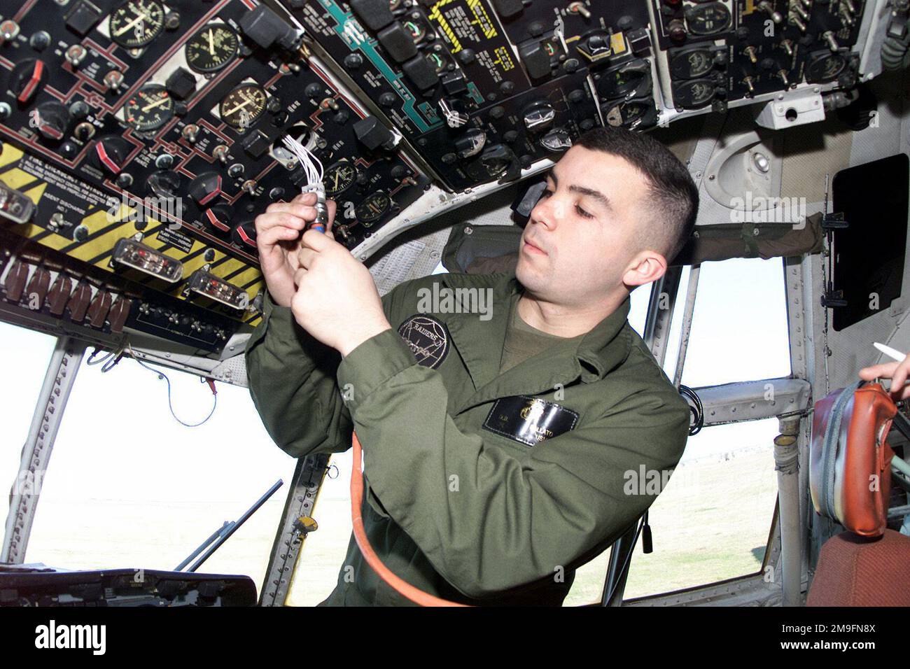 US Marine Corps Corporal David Ballato, electrician, assigned here from