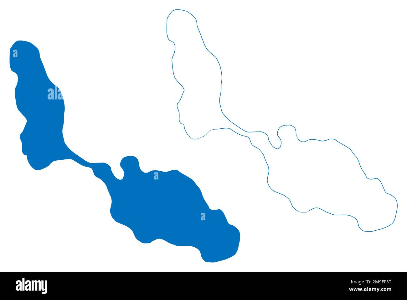 Lake Cueifong (Taiwan, Republic of China, ROC) map vector illustration, scribble sketch map Stock Vector