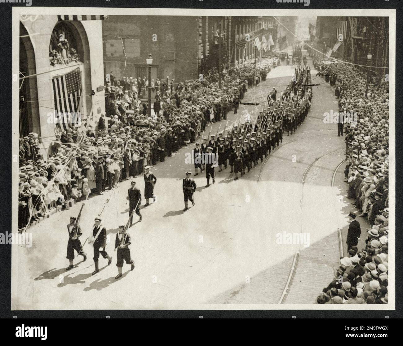 Vintage 1930 photo - Massachusetts Tercentenary Parade, Boston, USA Stock Photo