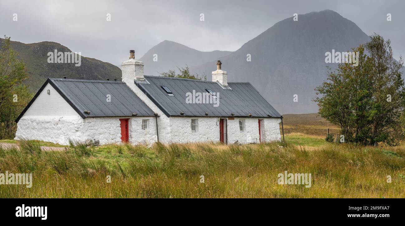 Black Rock Cottage Glencoe Scotland Stock Photo