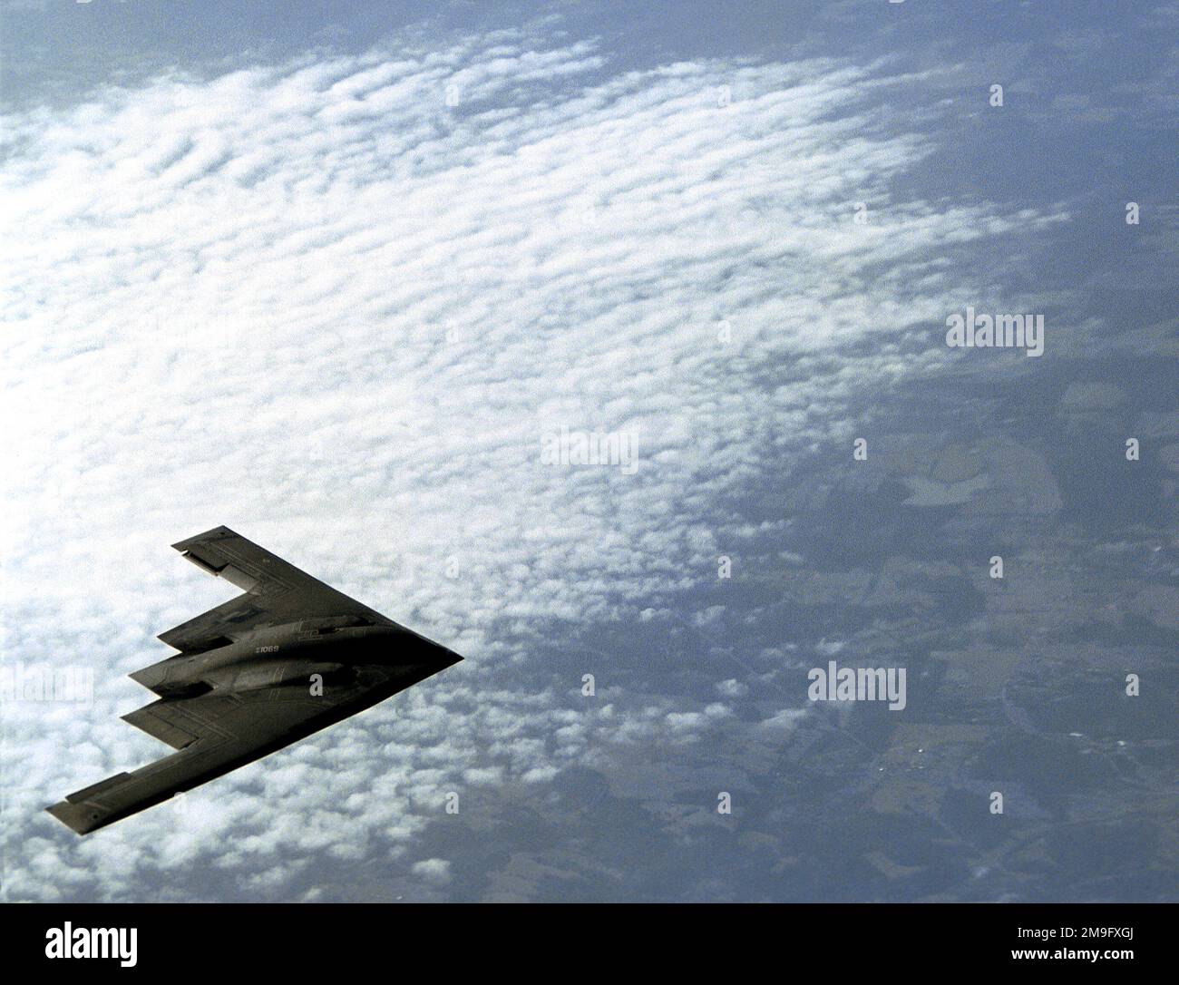 An Air-to-air Long Shot Of A US Air Force B-2 Spirit Bomber Aircraft ...