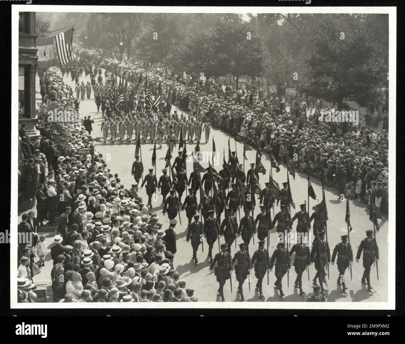 Vintage 1930 photo - Massachusetts Tercentenary Parade, Boston, USA Stock Photo