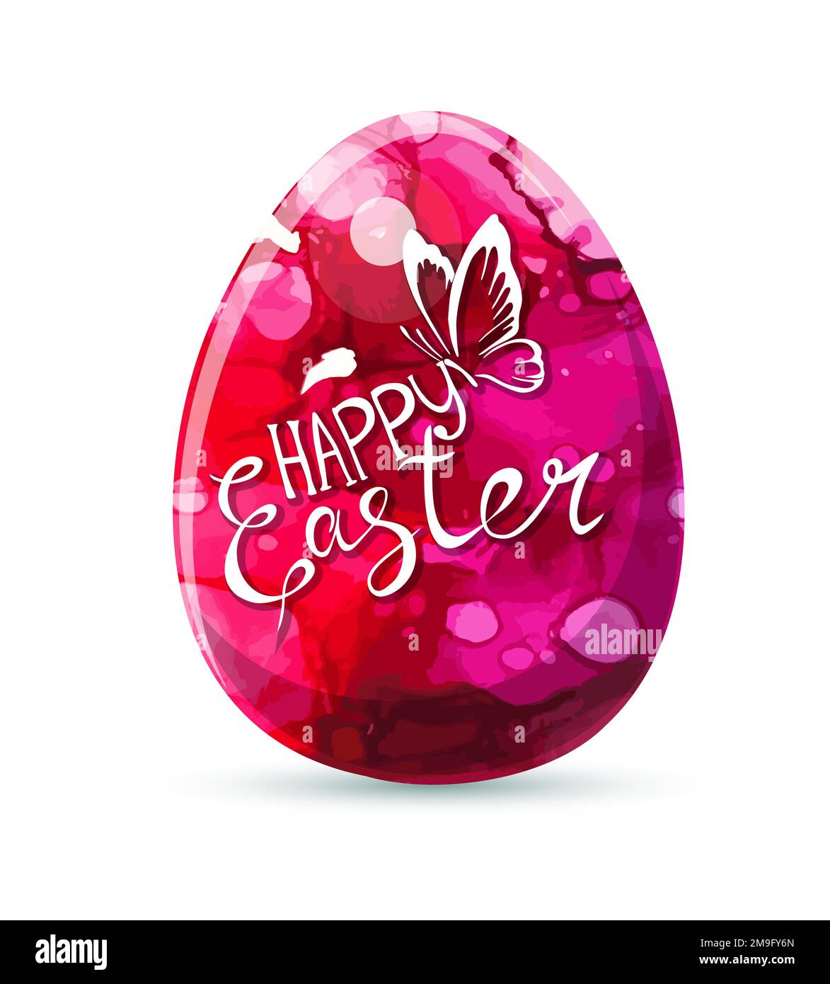 Egg watercolor. Happy easter. Vector illustration Stock Vector