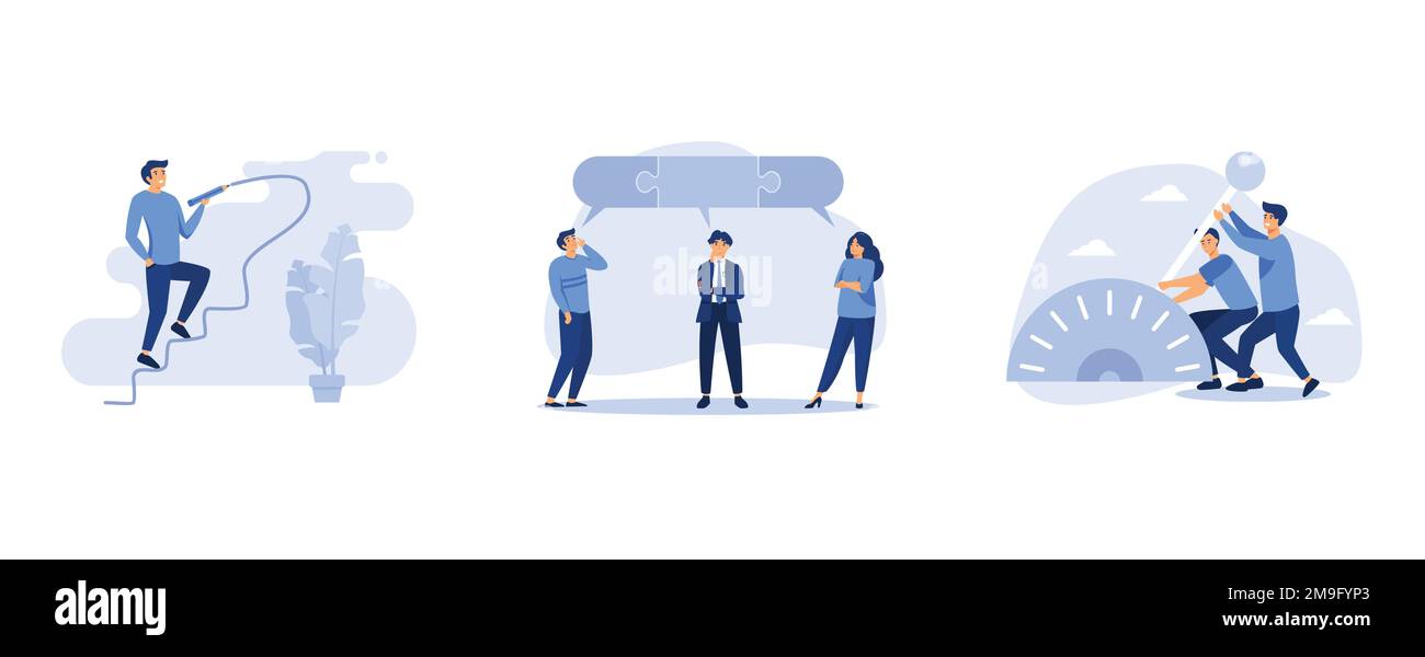 Path To Target the path to the target's achievement, smart business people team with ...