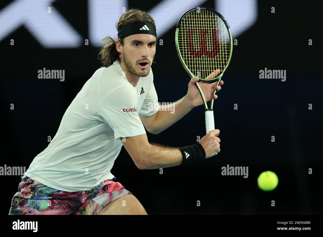 Rinky Hijikata of Australia in action during Day 1 of the Kooyong Classic  Tennis Tournament last match against Zhang Zhizhen of China at Kooyong Lawn  Tennis Club. Melbourne's summer of tennis has