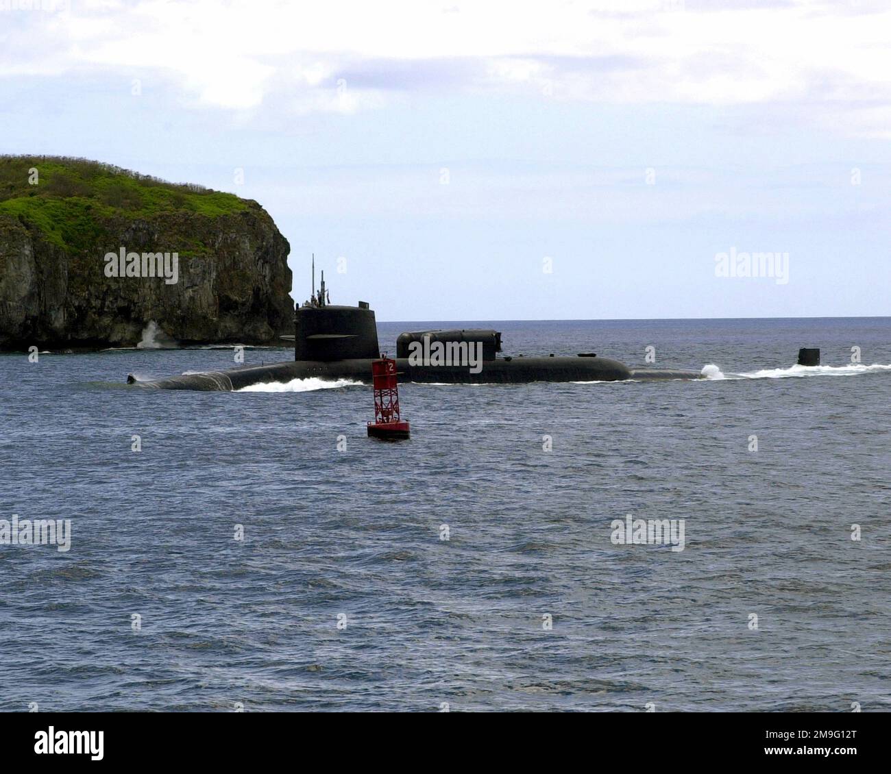 A port side view of the USS KAMEHAMEHA (SSN 642) underway as it enters ...