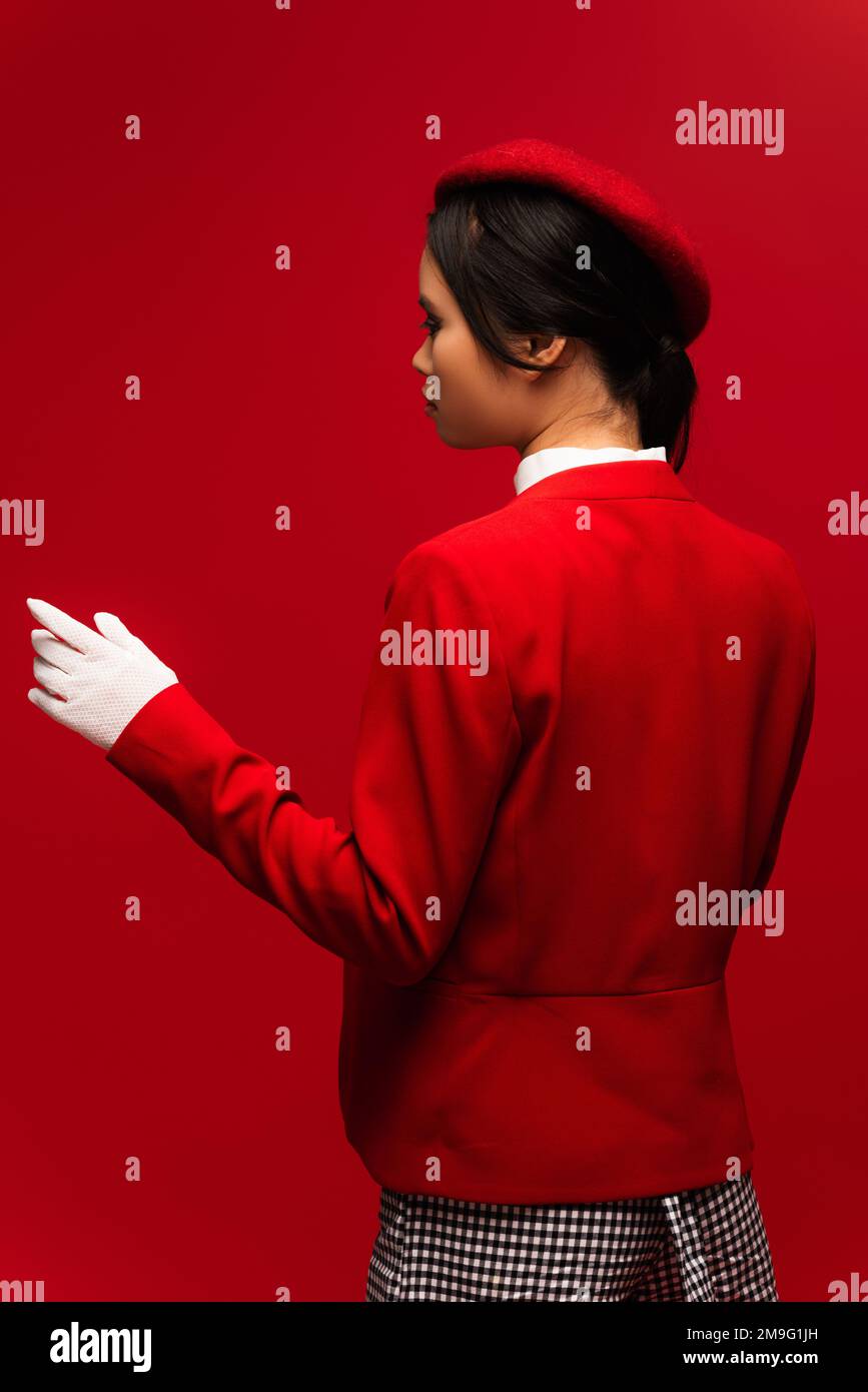 Woman profile in blazer hi-res stock photography and images - Alamy