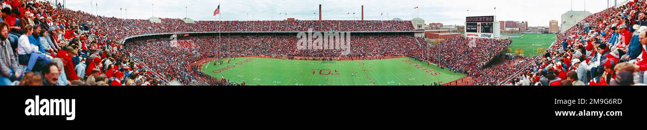 View of crowd on football stadium, Columbus, Ohio, USA Stock Photo